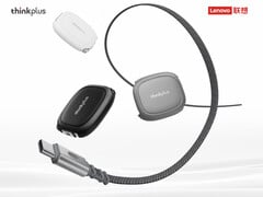 O cabo USB Type-C Telescópico ThinkPlus 240 W da Lenovo vem em uma variedade de três cores. (Fonte da imagem: Lenovo - editado)