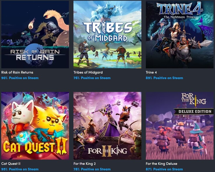 Todos os jogos incluídos na coleção (Fonte da imagem: Humble Bundle)