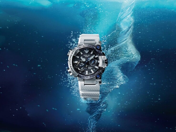 O relógio Casio G-Shock MR-G Frogman MRG-BF1000EB-1A