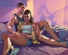 Arte oficial do GTA 6 mostrando os dois protagonistas Jason e Lucia. (Fonte da imagem: Rockstar)