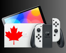 Nintendo Switch OLED com folha de bordo canadense (Fonte da imagem: Nintendo of Canada com edições)