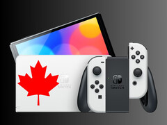 Nintendo Switch OLED com folha de bordo canadense (Fonte da imagem: Nintendo of Canada com edições)