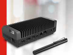 O ThinkEdge SE30 mini PC da Lenovo é ideal para quiosques e caixas eletrônicos para o monitoramento de dispositivos médicos ou de varejo inteligentes na área da saúde. (Fonte de imagem: Lenovo)