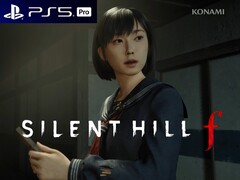 Banner de Silent Hill f com o logotipo aprimorado do PS5 Pro (Fonte da imagem: Konami, Sony PlayStation com edições)