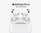 Renderização gerada por IA do AirPods Pro 4 com câmeras.