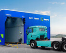 Uma estação de troca de baterias da CATL para caminhões pesados. (Fonte da imagem: CATL)