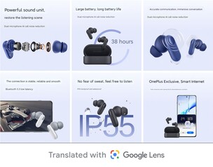 Principais destaques dos fones de ouvido (Fonte da imagem: OnePlus)
