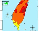 A costa leste de Taiwan foi atingida por um terremoto de magnitude 7,4 que deixou as fábricas de chips da TSMC off-line. (Fonte: Taiwan Central Weather Administration cwa.gov.tw)