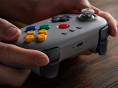 A 8BitDo foi fundo na nostalgia com seu controle 64 Classic Grey. (Fonte da imagem: 8BitDo)