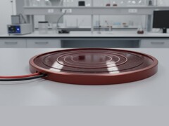 Uma imagem conceitual de um painel solar circular em uma mesa de laboratório (Fonte da imagem: imagem gerada por IA)