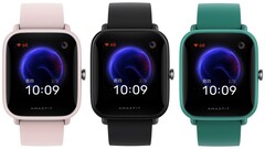 O Huami Amazfit Pop vem em rosa, preto e turquesa. (Fonte da imagem: Huami - editado)