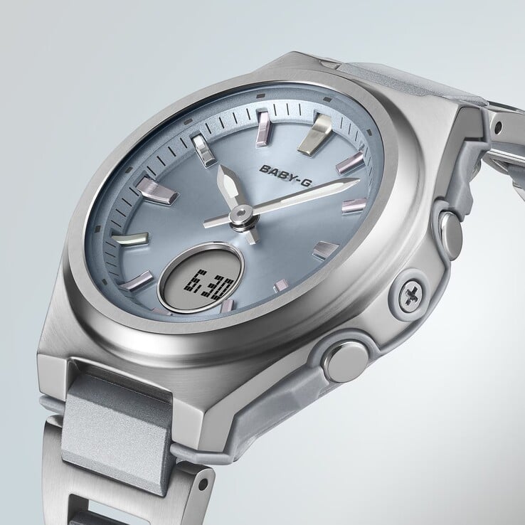 Os relógios da série Casio Baby-G BGA-3000 apresentam um visor digital redondo