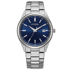 O BM1350-54L se destaca pelo mostrador azul com efeito de raios de sol, mantendo a mesma caixa de aço inoxidável de 38 mm e o movimento solar Eco-Drive.