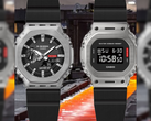 Na foto, o Casio G-Shock GM-2100M-1JF (à esquerda) e o GM-5600M-1JF (à direita). (Fonte da imagem: @geesgshock no Instagram)