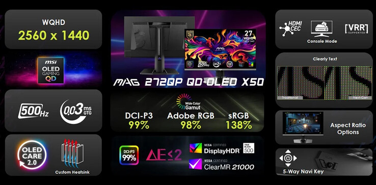 O MSI MAG 272QP X50. (Fonte da imagem: MSI)