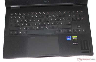 Layout do teclado do Omen 16 2024