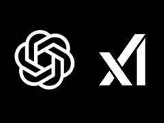Logotipos oficiais da OpenAI e da xAI (Fonte da imagem: xAI e OpenAI; editado)