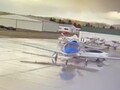A chamada "convocação inteligente" beta fez com que um modelo Y da Tesla caísse na traseira do jato que estava estacionado em um aeródromo (Imagem: Smiteme)