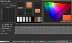 ColorChecker após a calibração (Tela P3)