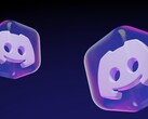 Ícones de cubos translúcidos em 3D com o logotipo do Discord Clyde