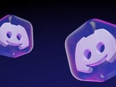 Ícones de cubos translúcidos em 3D com o logotipo do Discord Clyde