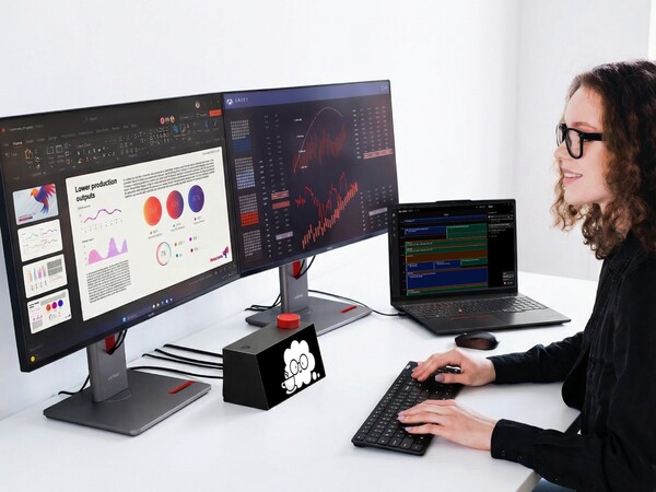 O conceito Lenovo AI Work Companion funciona como um hub de PC para conectar dispositivos e periféricos.