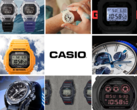 Uma infinidade de relógios foi adicionada à loja on-line da Casio em maio. Na foto - 9 modelos diferentes lançados este mês em uma única imagem, com o logotipo da Casio no meio. (Fonte da imagem: Casio - Editado)