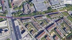 Passeio de bicicleta de teste GNSS: ponto de virada