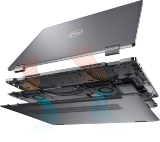 Dell Latitude 9440 2 em 1 - Refrigeração. (Fonte da imagem: Dell)