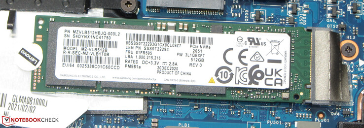 É utilizado um SSD NVMe.
