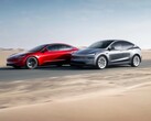 O Tesla Model Y e o Model 3.