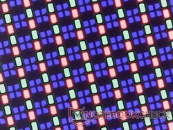 Matriz de subpixels RGB nítida, sem problemas de granulação