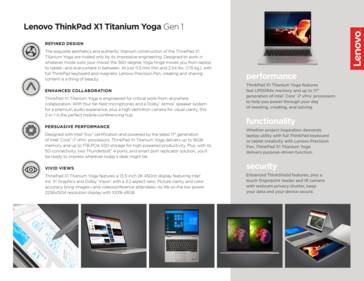 Especificações do Lenovo ThinkPad X1 Titanium Gen 1
