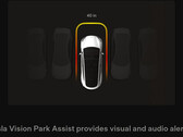 O Park Assist somente para Camarões não pode medir até a versão USS à noite (imagem: Tesla)