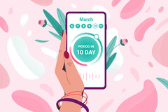 Um aplicativo de monitoramento de menstruação (Fonte da imagem: Freepik)
