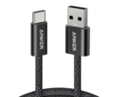 O cabo Anker Zolo USB-A para USB-C (na foto) é construído com um revestimento trançado de 48 fios e é classificado para suportar mais de 10.000 curvas. (Fonte da imagem: Amazon/Anker)