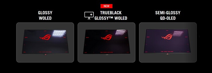 Comparação do Asus TrueBlack Glossy