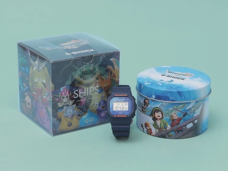 O relógio Casio G-Shock x Dragon Quest VII Reimagined DW-5600X. (Fonte da imagem: SHIPS)