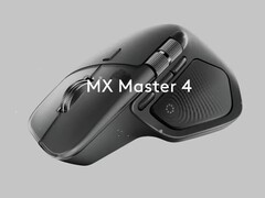 Captura de tela do vídeo teaser do MX Master 4S mostrando o mouse MX Master 4 preto