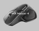 Captura de tela do vídeo teaser do MX Master 4S mostrando o mouse MX Master 4 preto