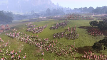 Uma imagem mostrando um exército em Total War: Three Kingdoms.