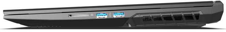 Direito: 2x USB-A 3.0, leitor de cartões (SD/SDHC/SDXC) (Fonte de imagem: Schenker)