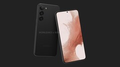 O Galaxy S23 Plus parece uma cruz entre seu predecessor e o Galaxy S22 Ultra. (Fonte de imagem: @OnLeaks & Smartprix)