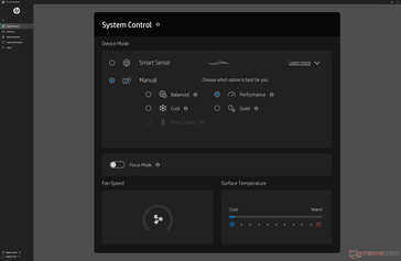 Configurações do Centro de Comando HP