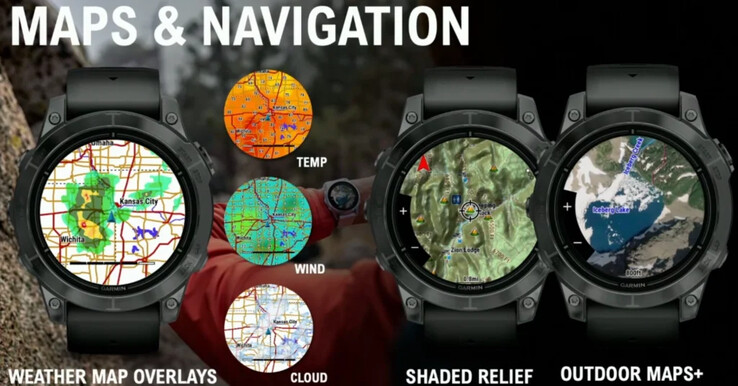 Os novos recursos de mapas da Garmin chegaram com os modelos Fenix 7 e Epix Pro. (Fonte da imagem: the5krunner)