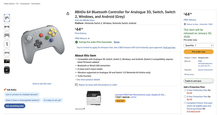 (Fonte da imagem: 8BitDo)