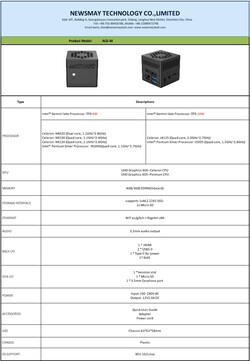 AC6-M - Folha de dados e configurações