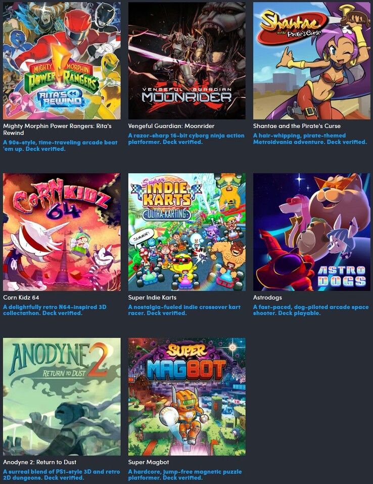 Todos os jogos incluídos na coleção Cartridge Chaos