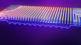 Elétron sob portas de pontos quânticos de 12 qubits (Fonte da imagem: Intel)