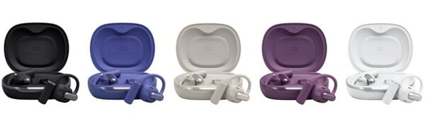 Os fones de ouvido JBL Sense Pro estarão disponíveis em cinco cores quando chegarem em outubro. (Fonte da imagem: JBL)